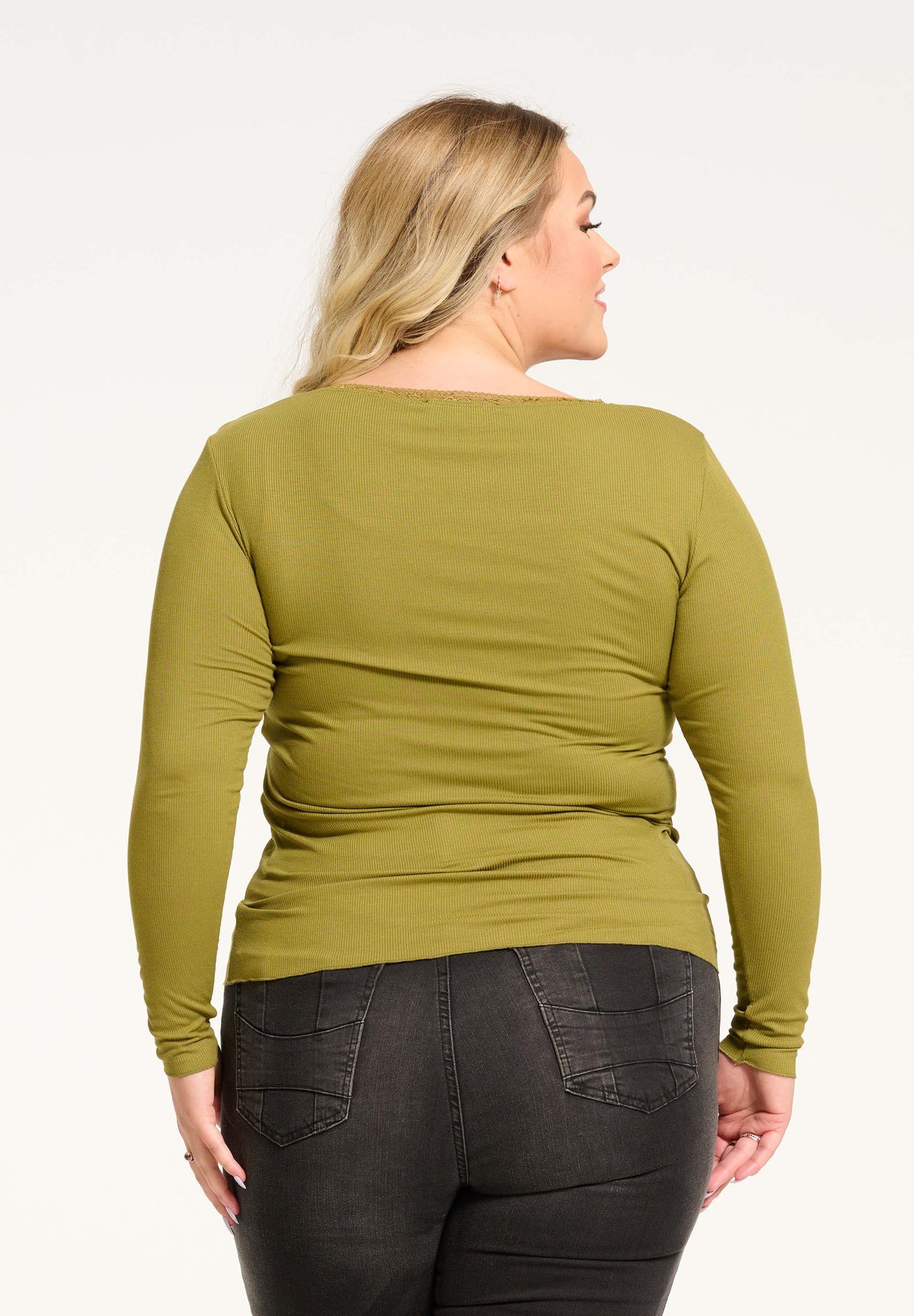 NO. 1 BY OX Basic langærmet T-shirt T-shirts Grøn