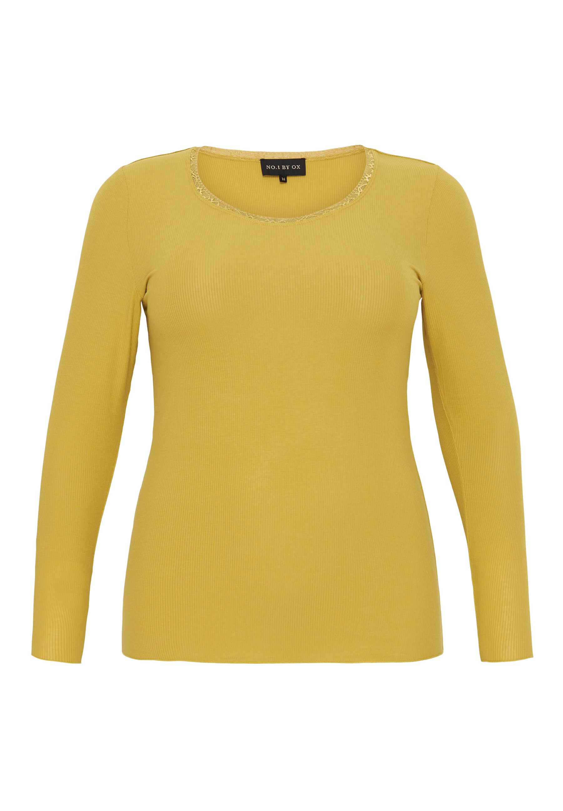 NO. 1 BY OX Basic langærmet T-shirt T-shirts Gul