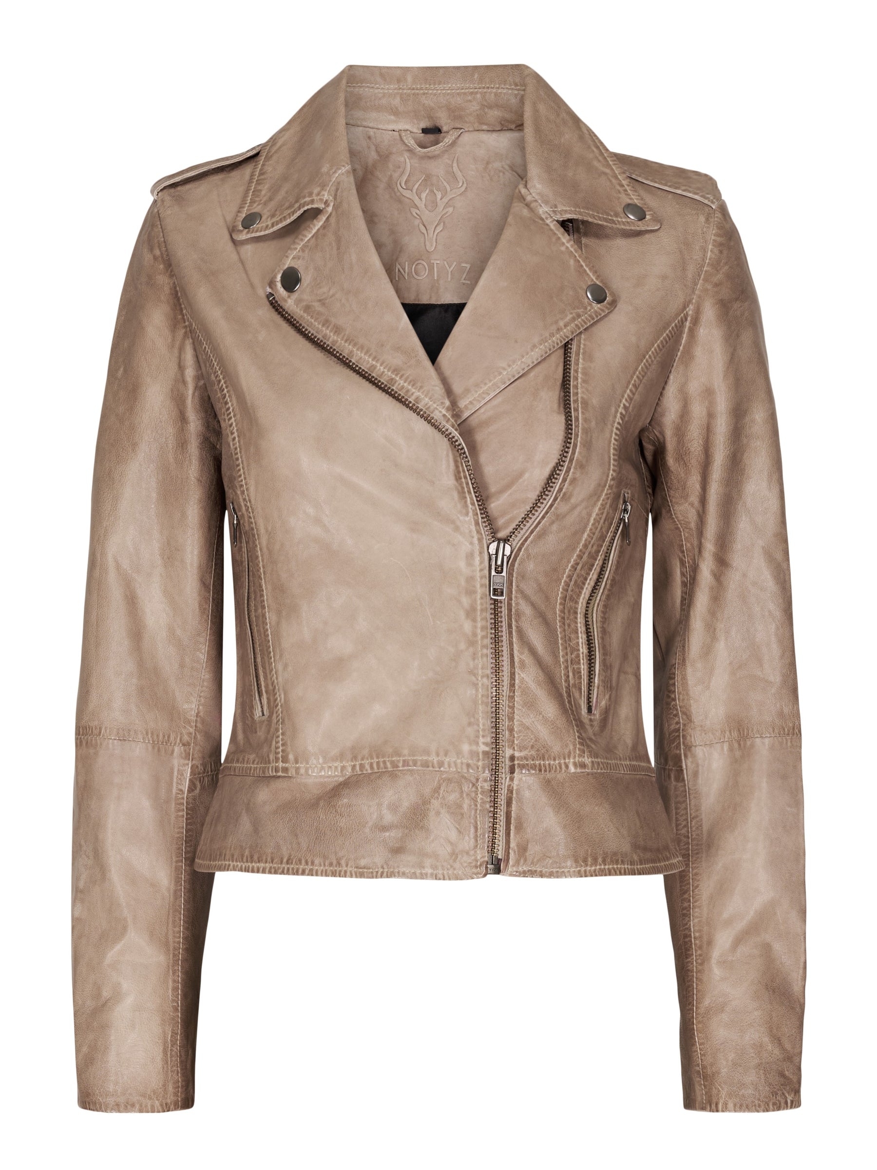 NOTYZ Biker læderjakke Jakker Beige