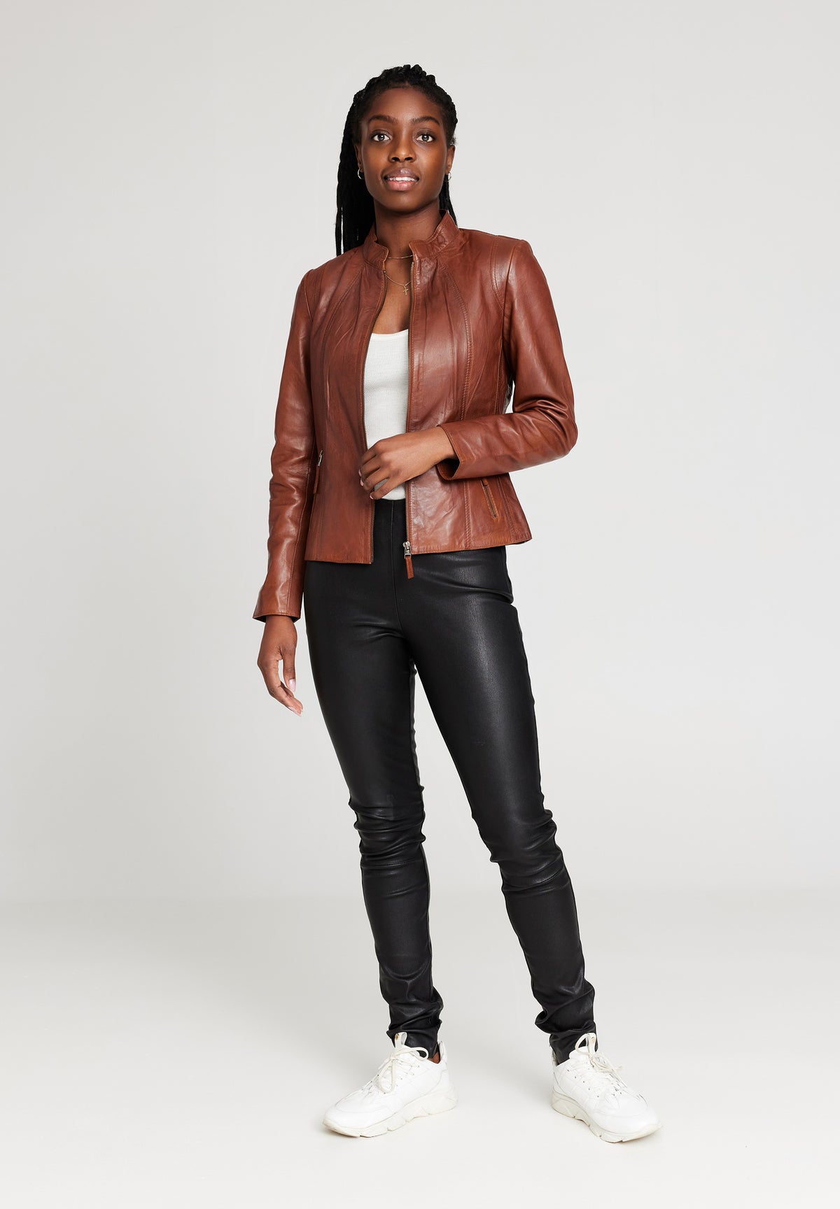 BTFCPH Bikerjakke i læder Jakker Brun