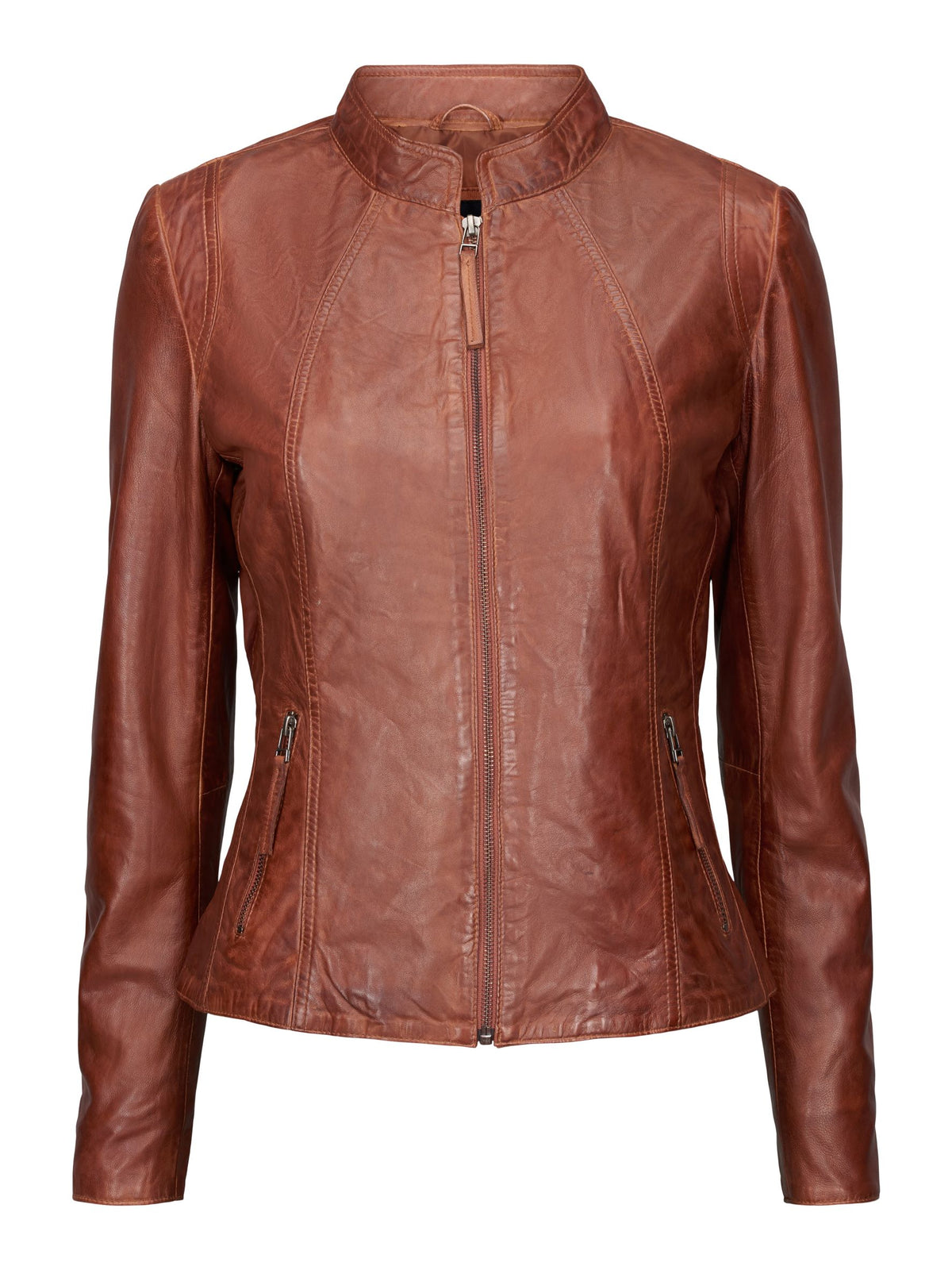 BTFCPH Bikerjakke i læder Jakker Brun