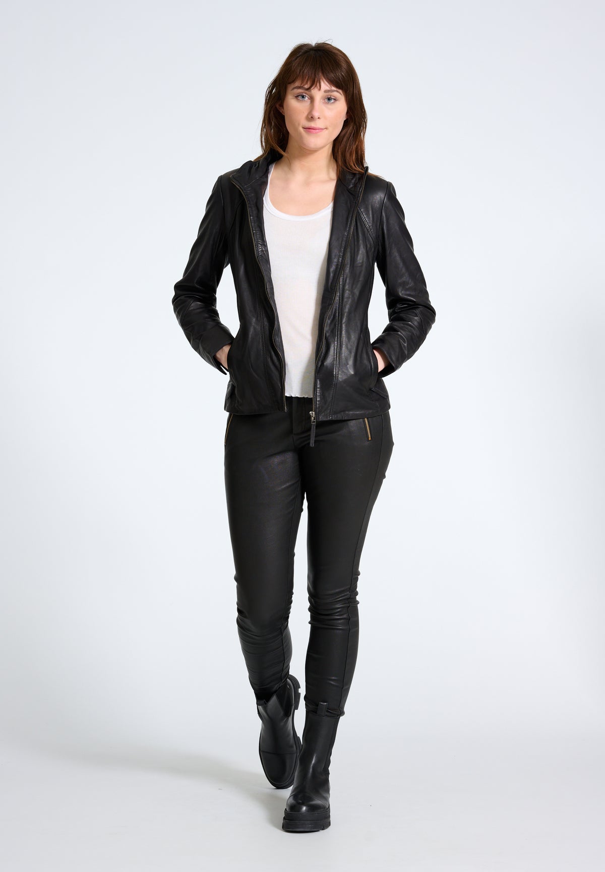 BTFCPH Bikerjakke i læder Jakker Sort