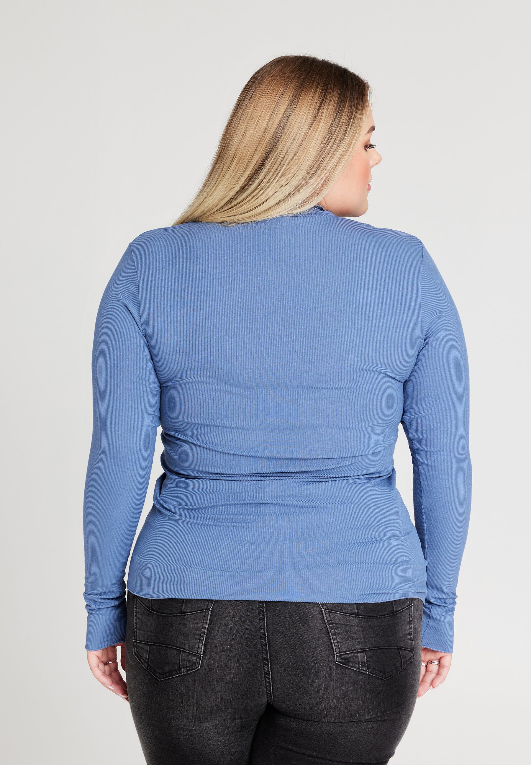 NO. 1 BY OX Bluse med bølgekant Bluser Blå