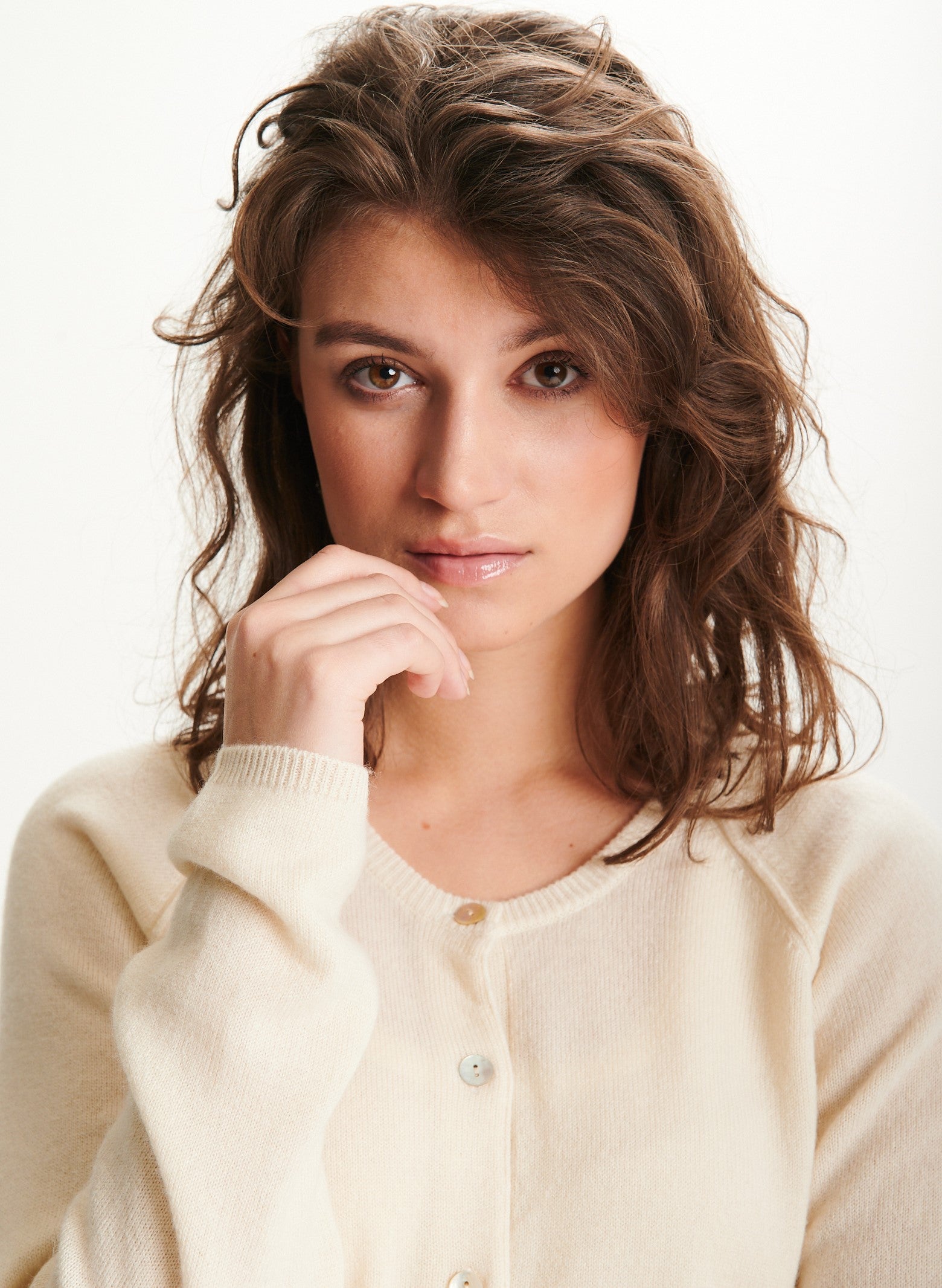 BTFCPH Cardigan i cashmere blanding Cardigans Hvid