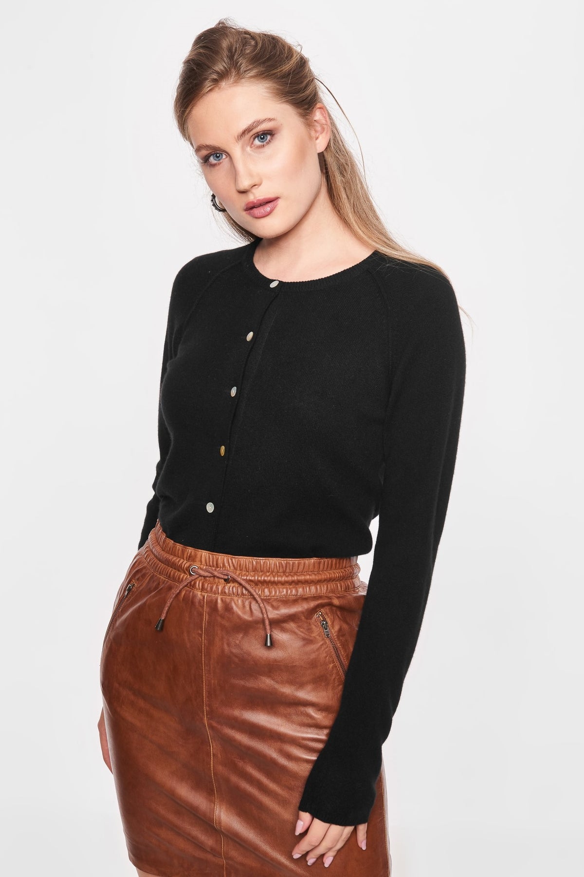 BTFCPH Cardigan i cashmere blanding Cardigans Sort