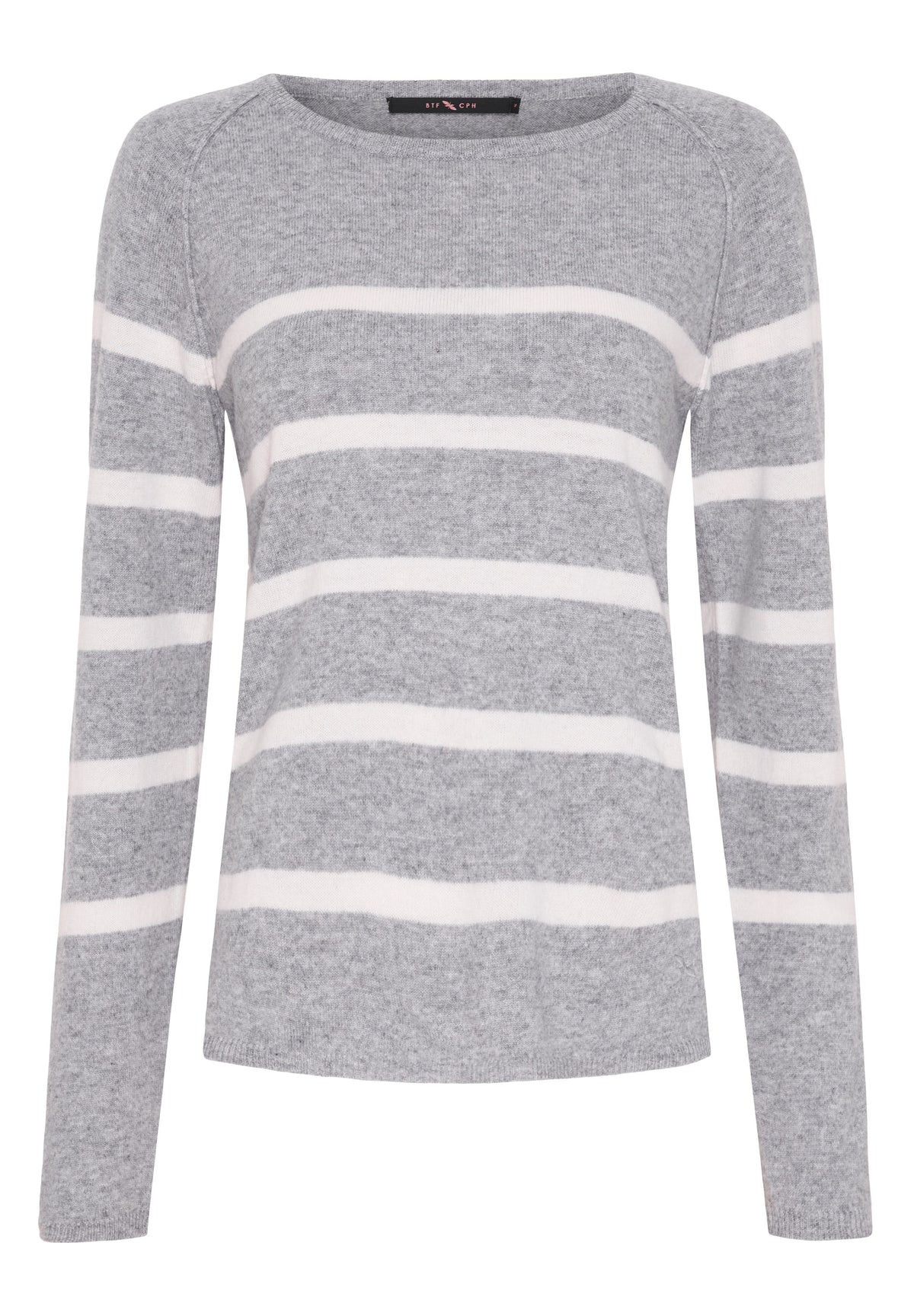 BTFCPH Stribet pullover i cashmere blanding Knit Grå