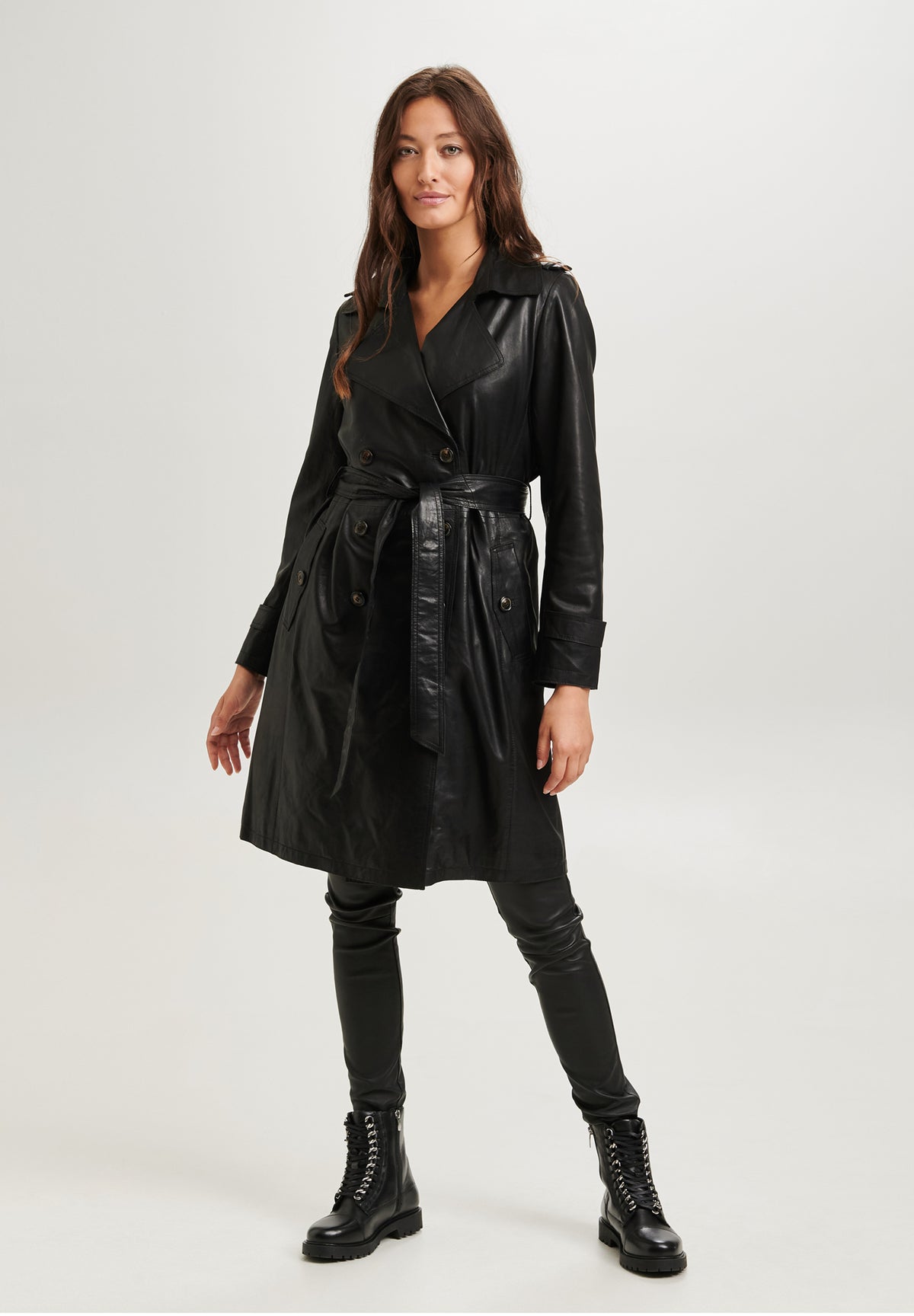 BTFCPH Trenchcoat i læder Jakker Sort