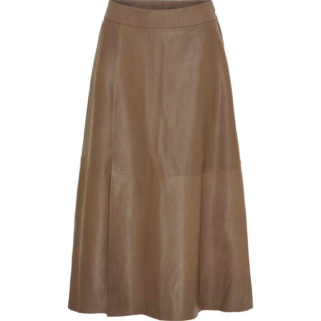 NOTYZ A-shape Skirt w. Slit Nederdele Hazelnut