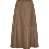 NOTYZ A-shape Skirt w. Slit Nederdele Hazelnut