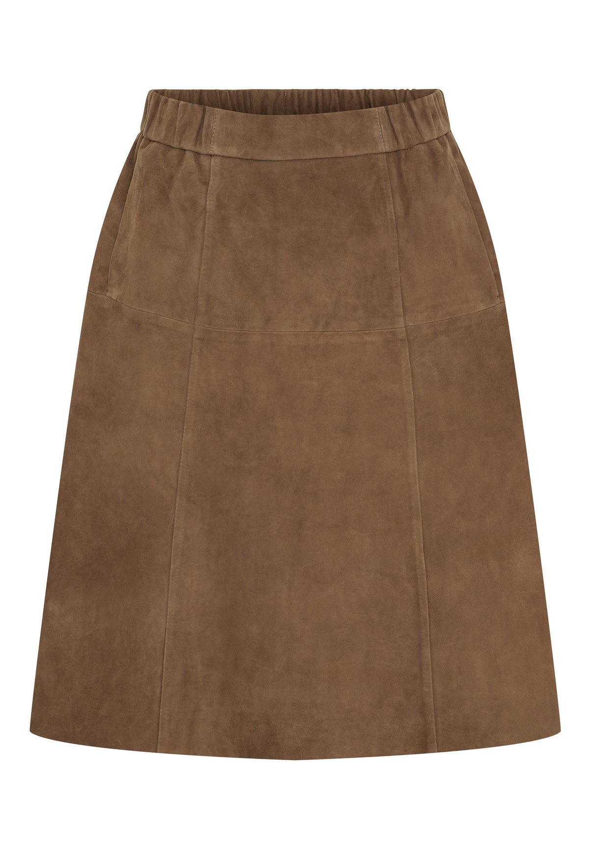 NOTYZ A-shape nederdel i ruskind Nederdele Hazelnut