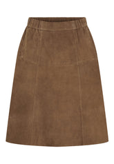 NOTYZ A-shape nederdel i ruskind Nederdele Hazelnut