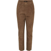 BTFCPH Ankelbukser i ruskind Leggings Nude Brown w. Silver acc.