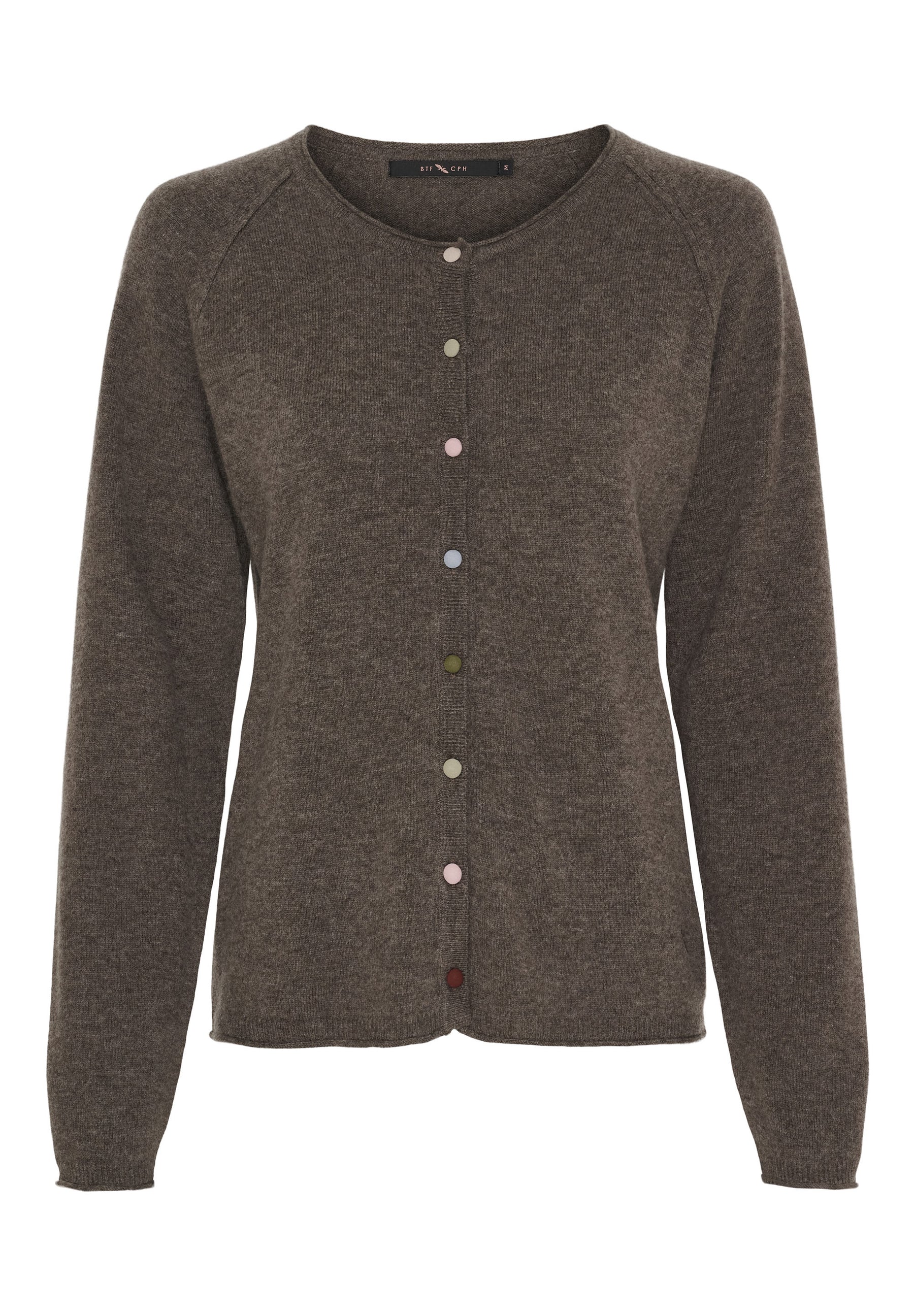BTFCPH BTFALICE Cardigan i cashmere blend Cardigans Dark Brown Melange