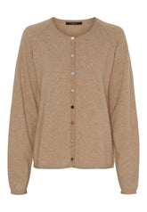 BTFCPH BTFALICE Cardigan i cashmere blend Cardigans Light Camel Melange