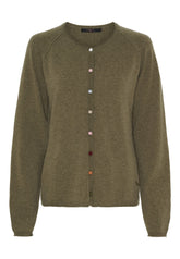 BTFCPH BTFALICE Cardigan i cashmere blend Cardigans Olive Brown Melange
