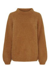BTFCPH BTFARIA Cashmere strik med vaskebjørnsgarn Pullovers Beige
