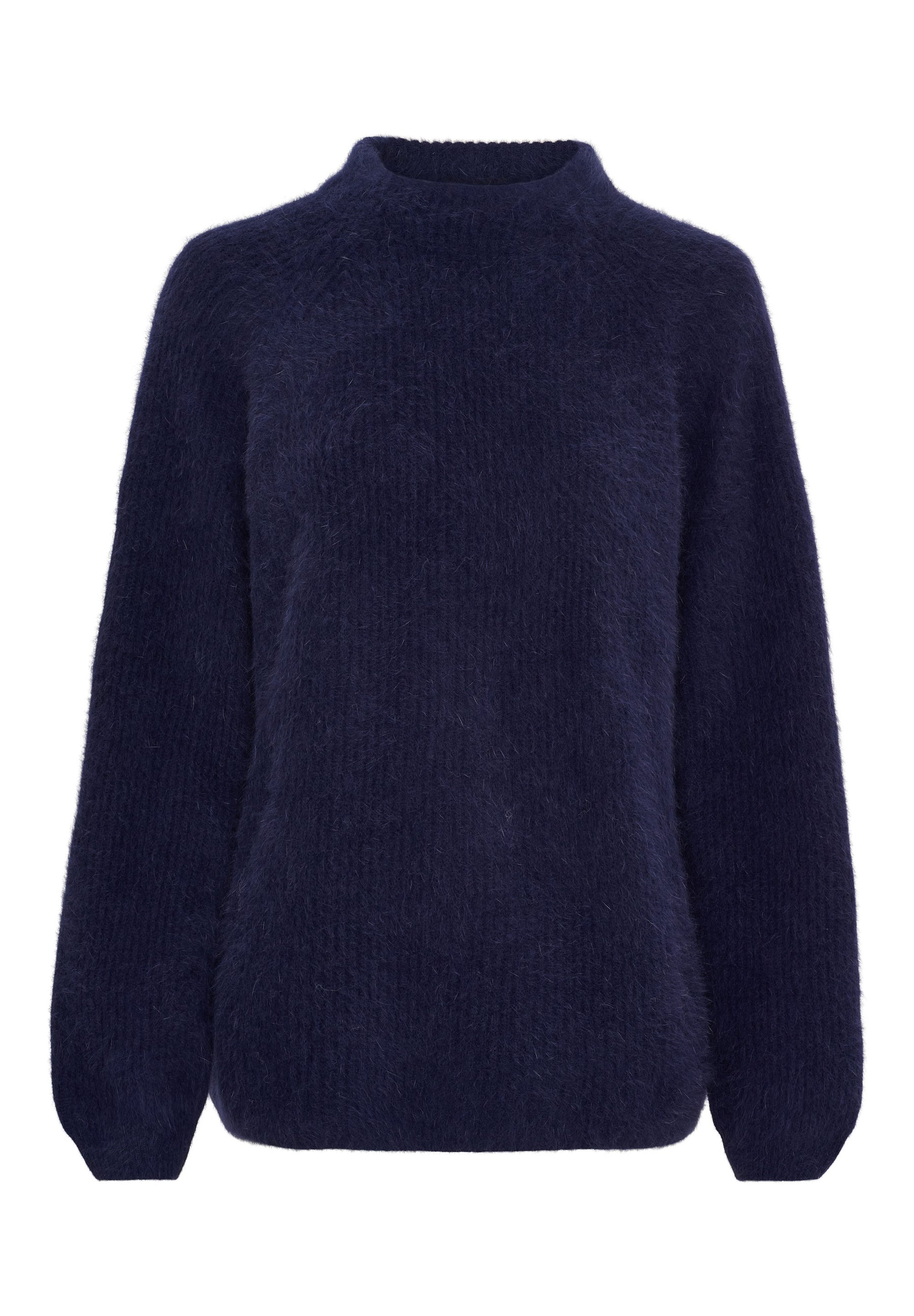 BTFCPH BTFARIA Cashmere strik med vaskebjørnsgarn Pullovers Blå