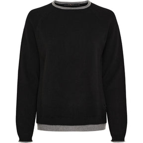 BTFCPH BTFASTRID Cashmere Pullover Pullovers Black w. Grey Melange Contrast