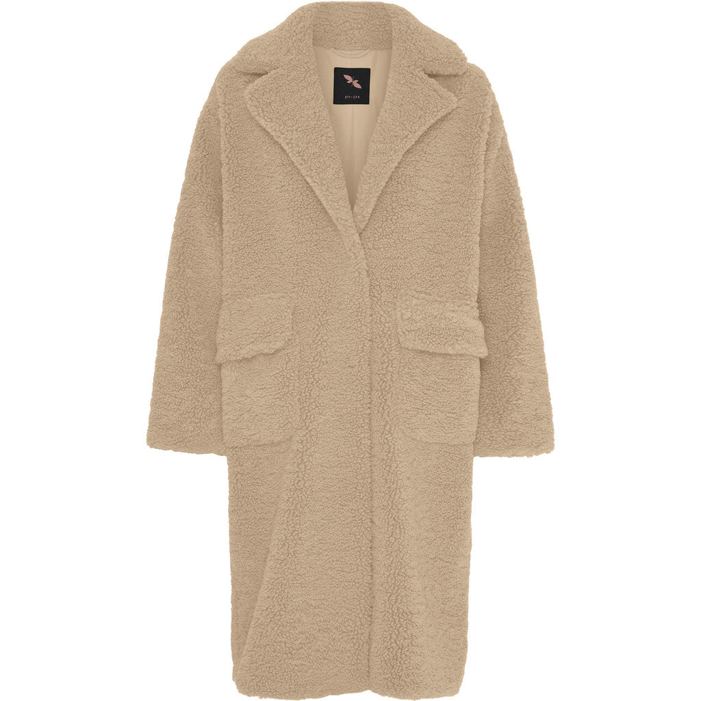 BTFCPH BTFCELIA Teddy Trenchcoat Frakker Beige