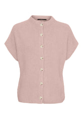 BTFCPH BTFELEANOR cardigan med korte ærmer i vaskebjørnsgarn Veste Rosa