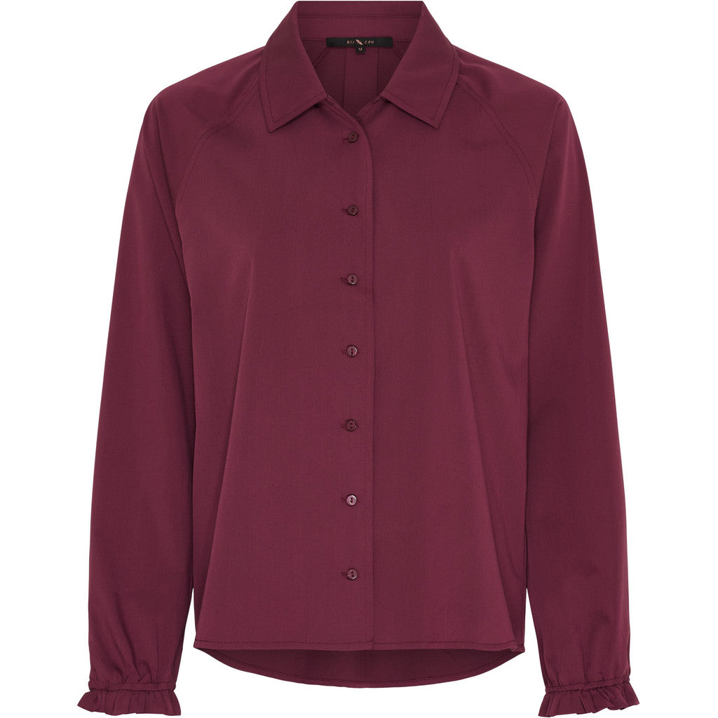 BTFCPH BTFELINA Bamboo Shirt Skjorter Rød