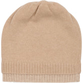 BTFCPH BTFFIONA Pure Cashmere Beanie Hatte Almond Melange w. Beige Melange Rib