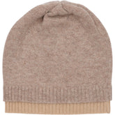 BTFCPH BTFFIONA Pure Cashmere Beanie Hatte Brown Melange w. Almond Melange Rib