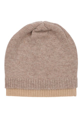 BTFCPH BTFFIONA Pure Cashmere Beanie Hatte Brown Melange w. Almond Melange Rib