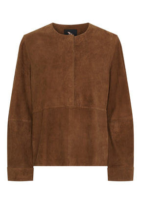 BTFCPH BTFGAIA Bluse i Suede Bluser Brun