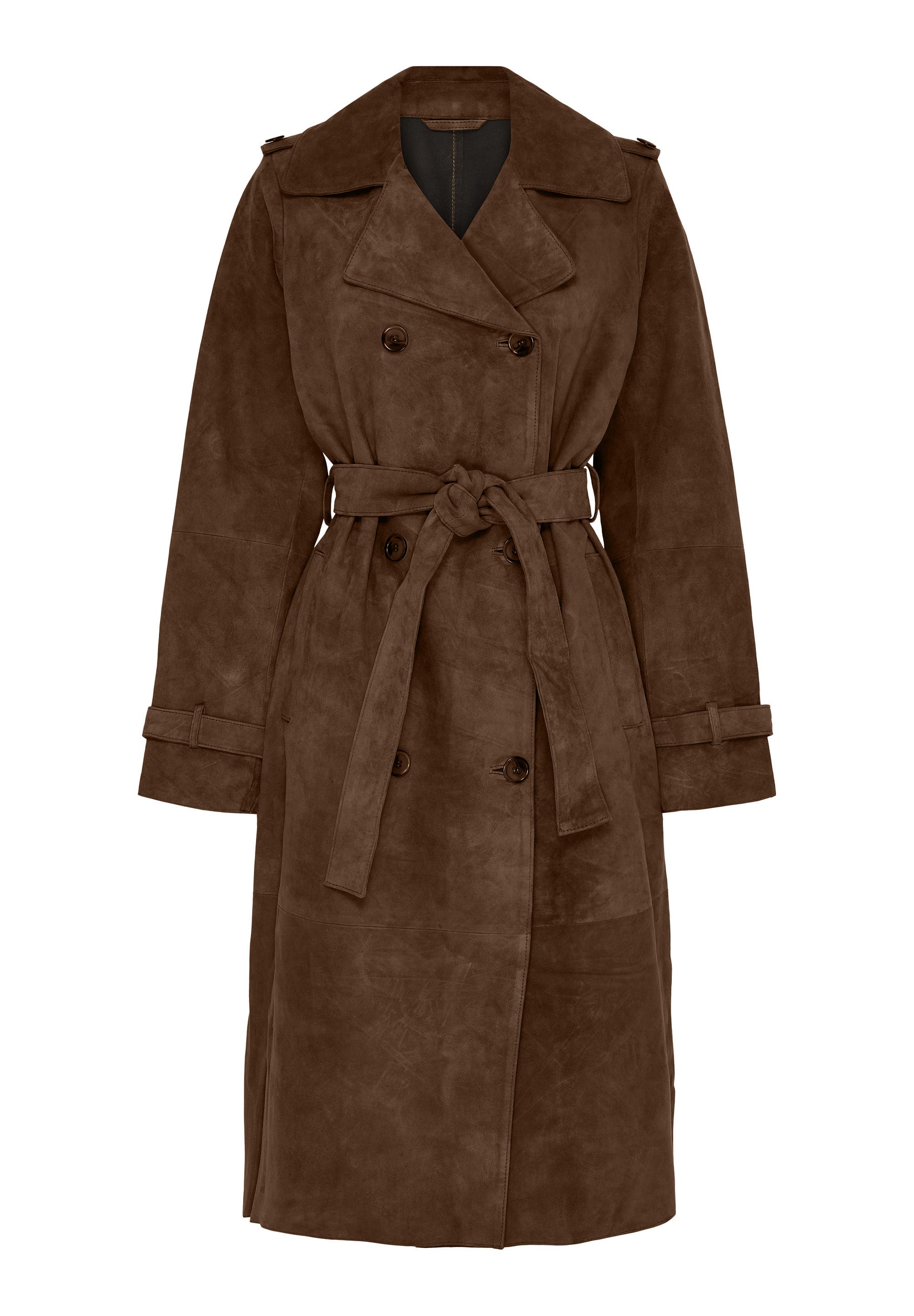 BTFCPH BTFGRETTA Trenchcoat i ruskind Jakker Brun