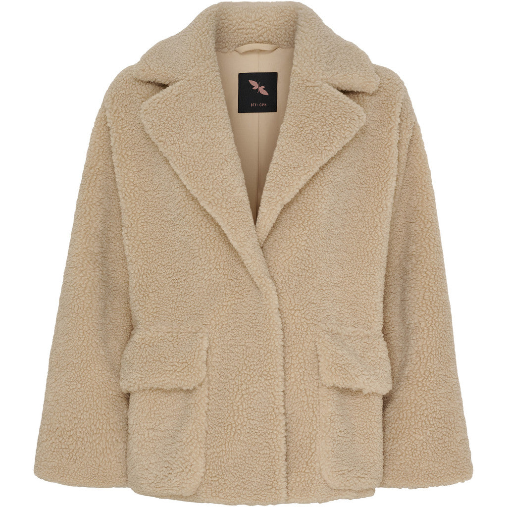 BTFCPH BTFHELENA Teddy Coat Frakker Beige