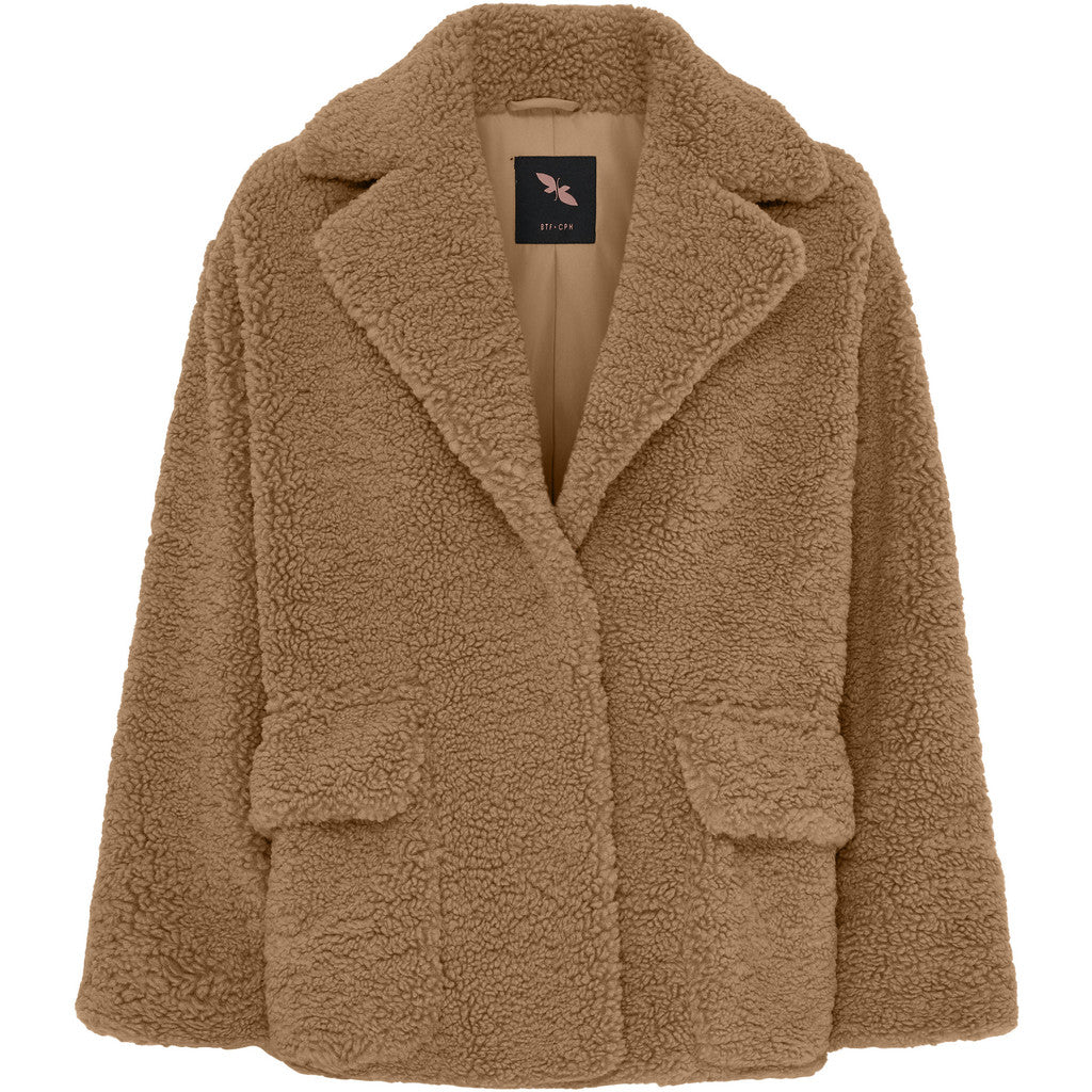BTFCPH BTFHELENA Teddy Coat Frakker Beige