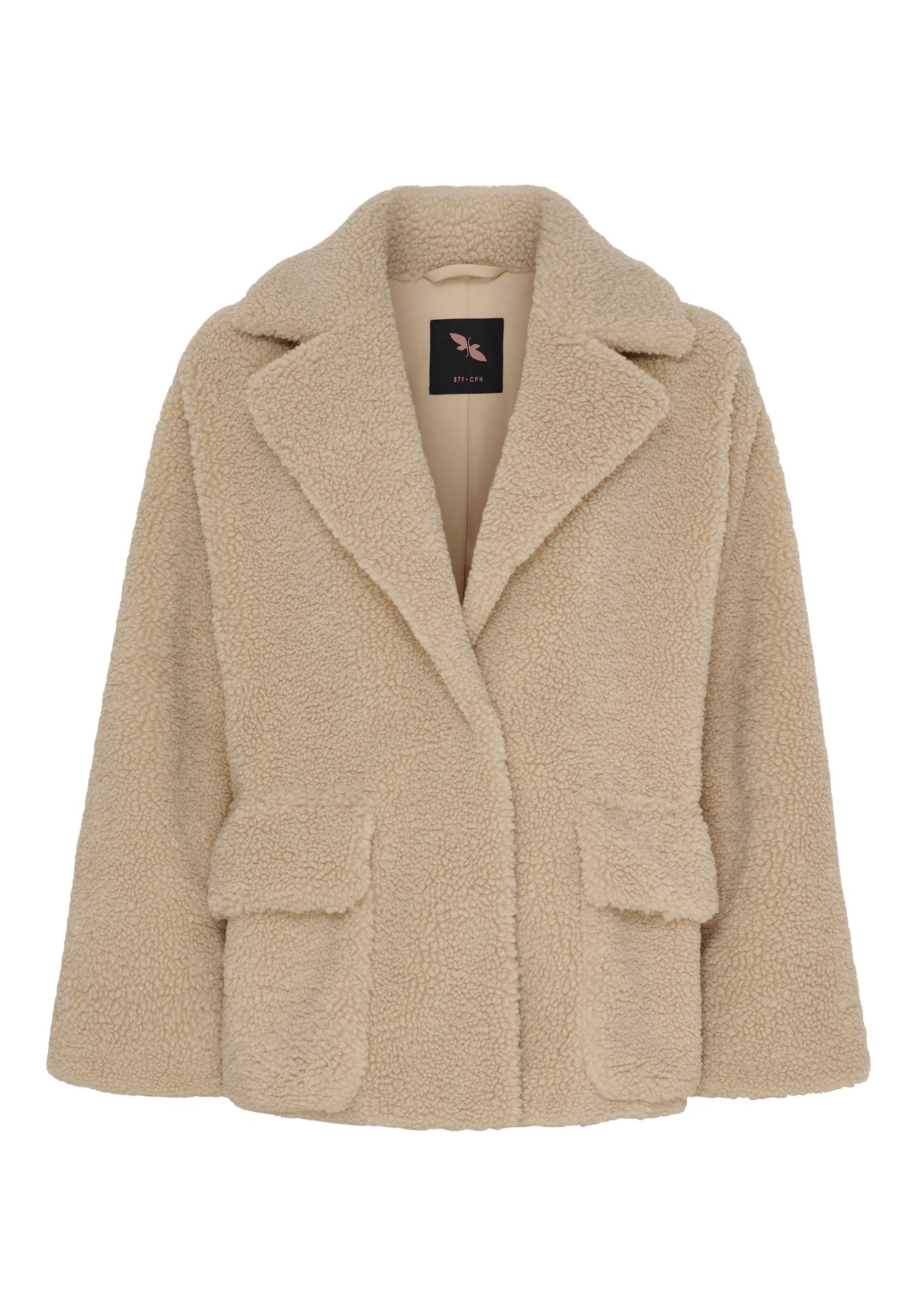 BTFCPH BTFHELENA Teddy Coat Frakker Beige