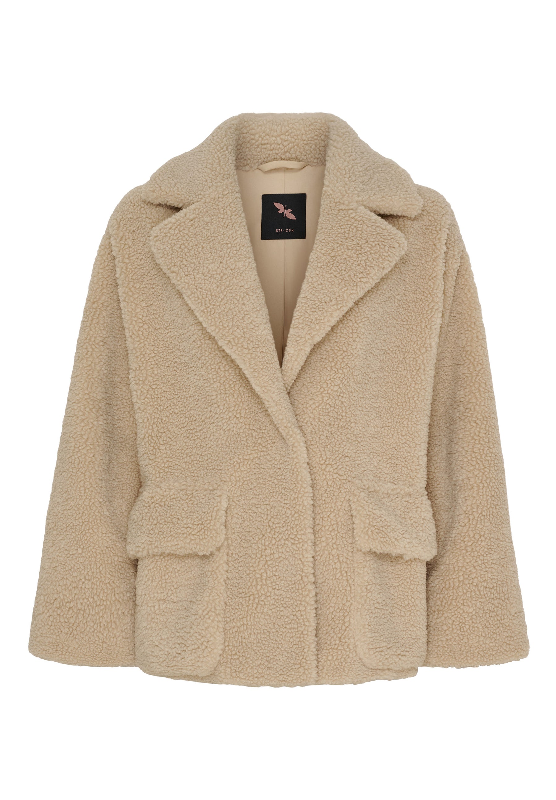 BTFCPH BTFHELENA Teddy Coat Frakker Beige