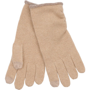 BTFCPH BTFIDA Pure Cashmere Gloves Handsker Almond Melange w. Brown Melange Rib