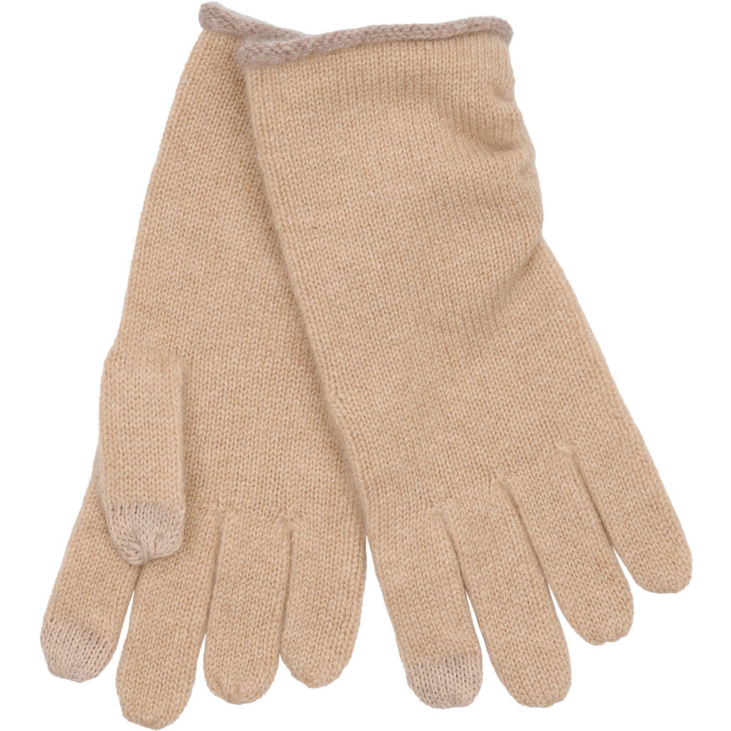 BTFCPH BTFIDA Pure Cashmere Gloves Handsker Almond Melange w. Brown Melange Rib