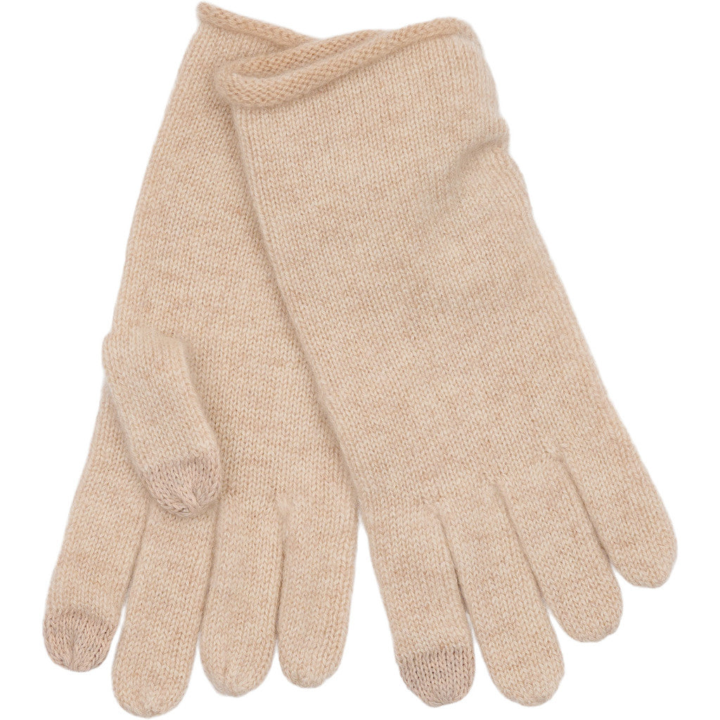 BTFCPH BTFIDA Pure Cashmere Gloves Handsker Beige Melange w. Almond Melange Rib