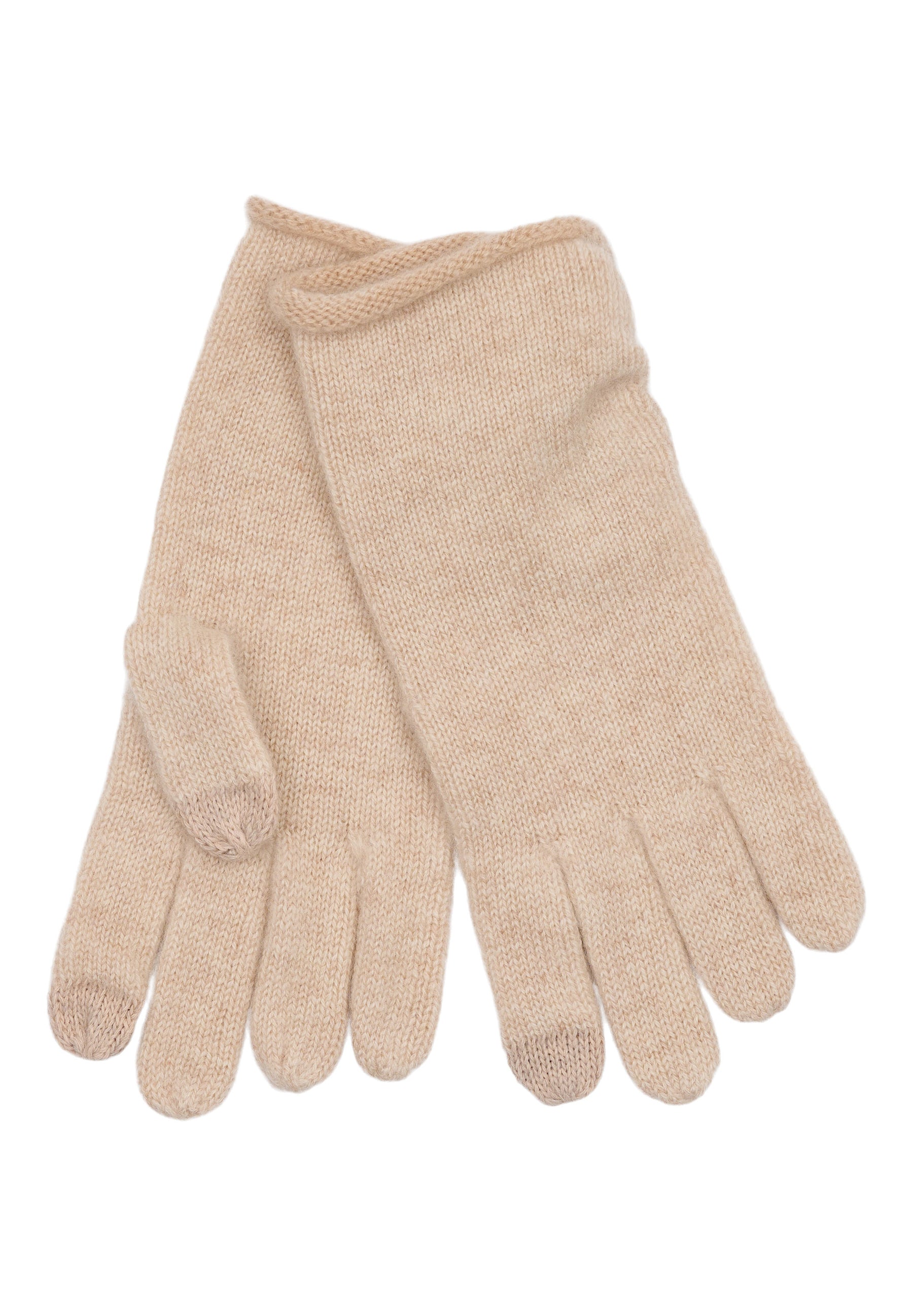 BTFCPH BTFIDA Pure Cashmere Gloves Handsker Beige Melange w. Almond Melange Rib