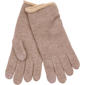 BTFCPH BTFIDA Pure Cashmere Gloves Handsker Brown Melange w. Almond Melange Rib