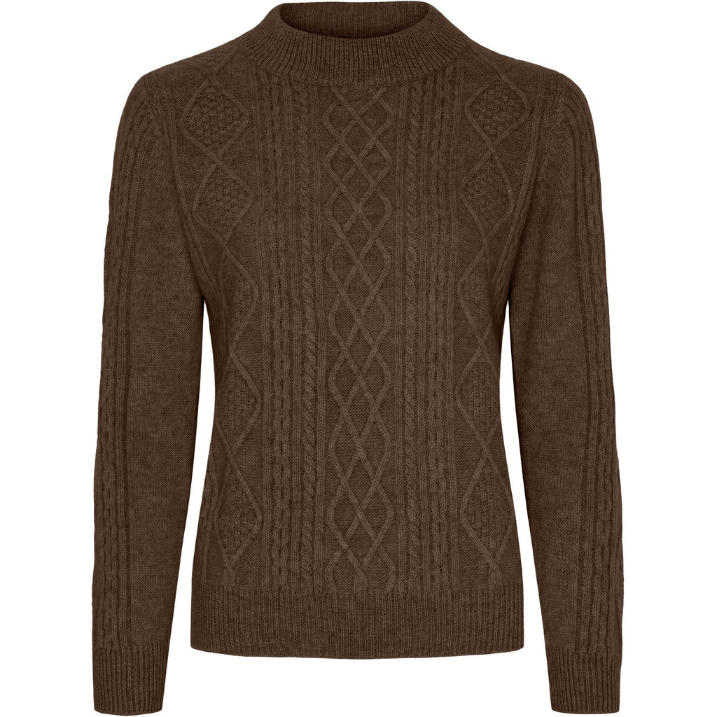 BTFCPH BTFINES Pure Cashmere Pullover Pullovers Dark Brown Melange