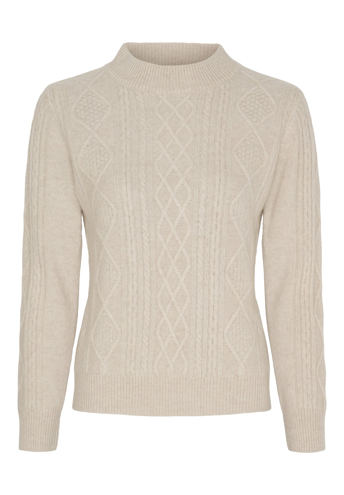 BTFCPH BTFINES Pure Cashmere Pullover Pullovers Oatmeal Melange