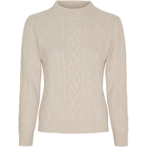 BTFCPH BTFINES Pure Cashmere Pullover Pullovers Oatmeal Melange
