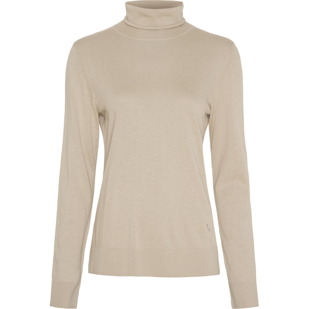 BTFCPH BTFINGRID Silk Turtleneck Tops Beige