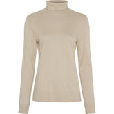 BTFCPH BTFINGRID Silk Turtleneck Tops Beige