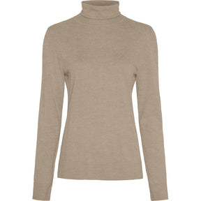 BTFCPH BTFINGRID Silk Turtleneck Tops Brun