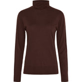 BTFCPH BTFINGRID Silk Turtleneck Tops Brun