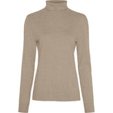 BTFCPH BTFINGRID Silk Turtleneck Tops Brun