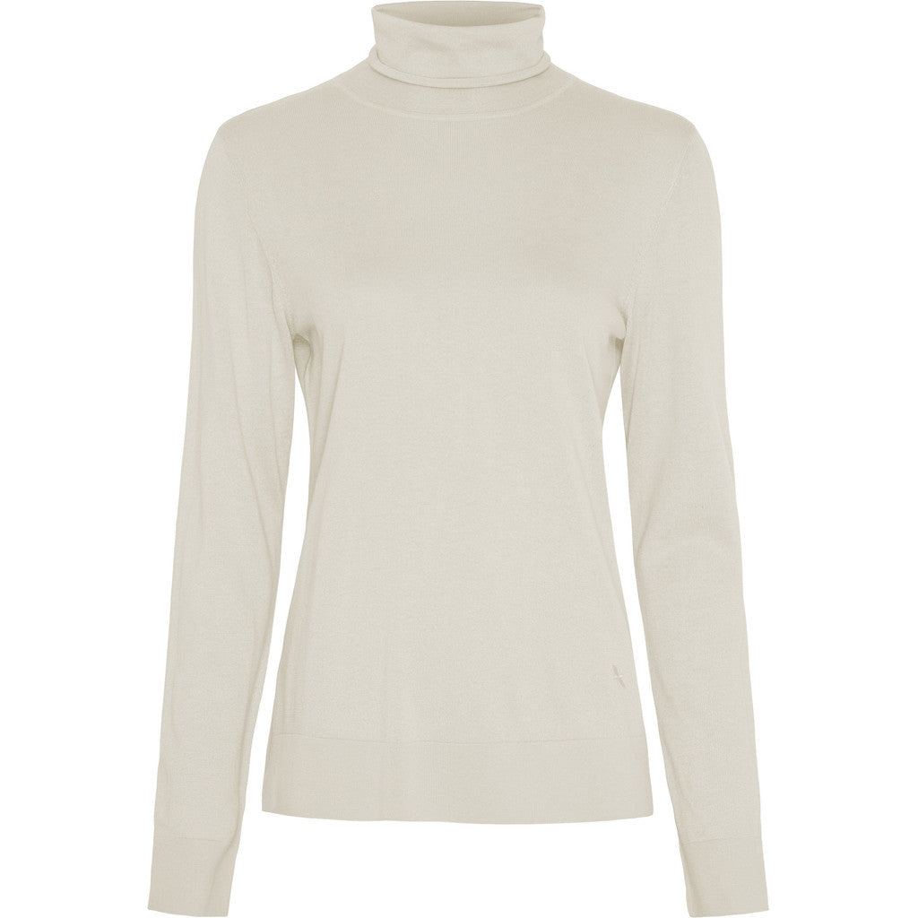BTFCPH BTFINGRID Silk Turtleneck Tops Hvid