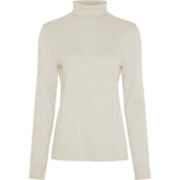 BTFCPH BTFINGRID Silk Turtleneck Tops Hvid