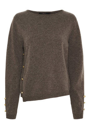 BTFCPH BTFINNA Cashmere Pullover Pullovers Dark Brown Melange